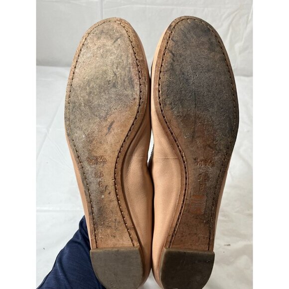 COACH “Flatiron” Nude Leather Round Toe Slip On Ballerina Flats, Women’s 9.5 B - Picture 6 of 13